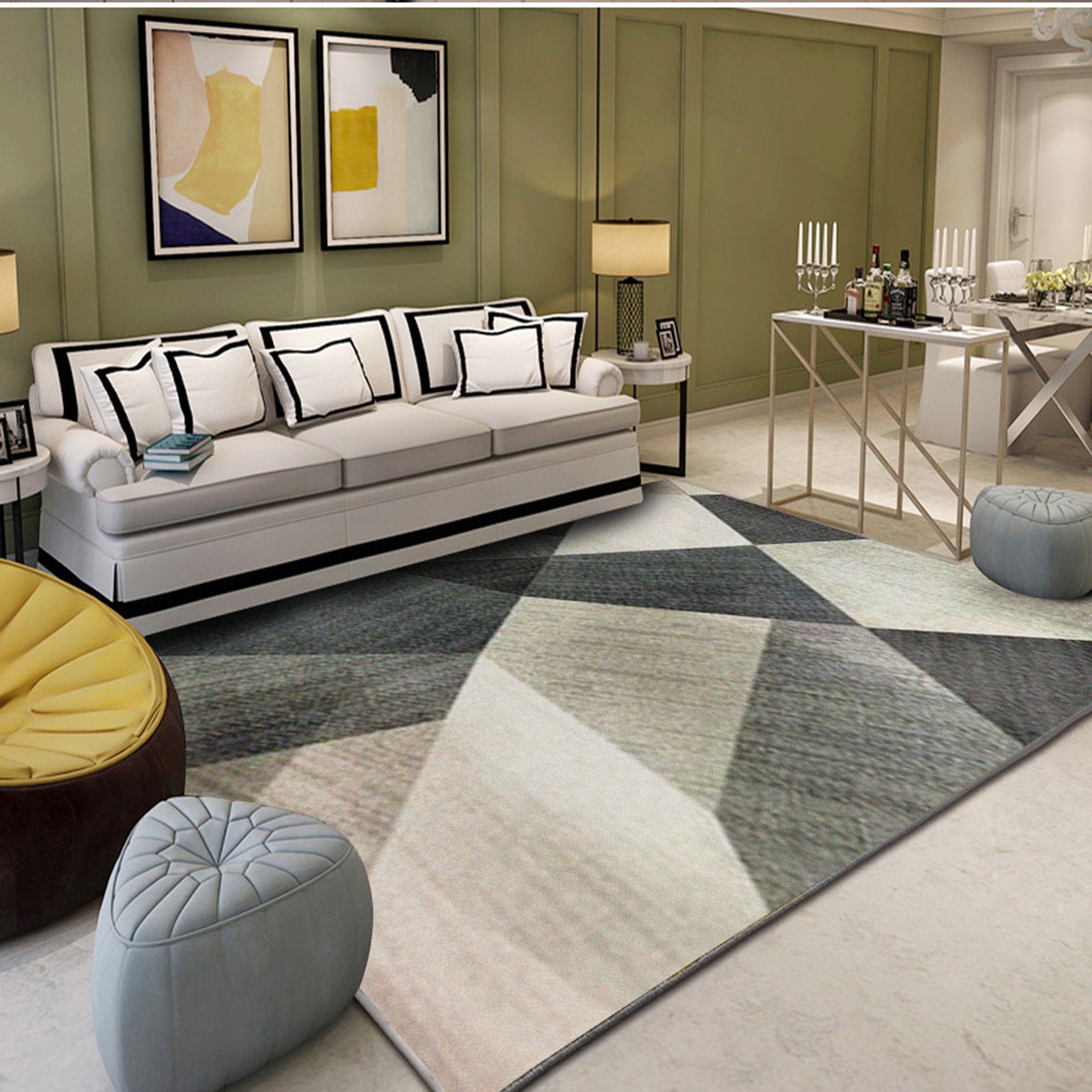 3D Irregular Geometry WG039 Non Slip Rug Mat Mat AJ Creativity Home