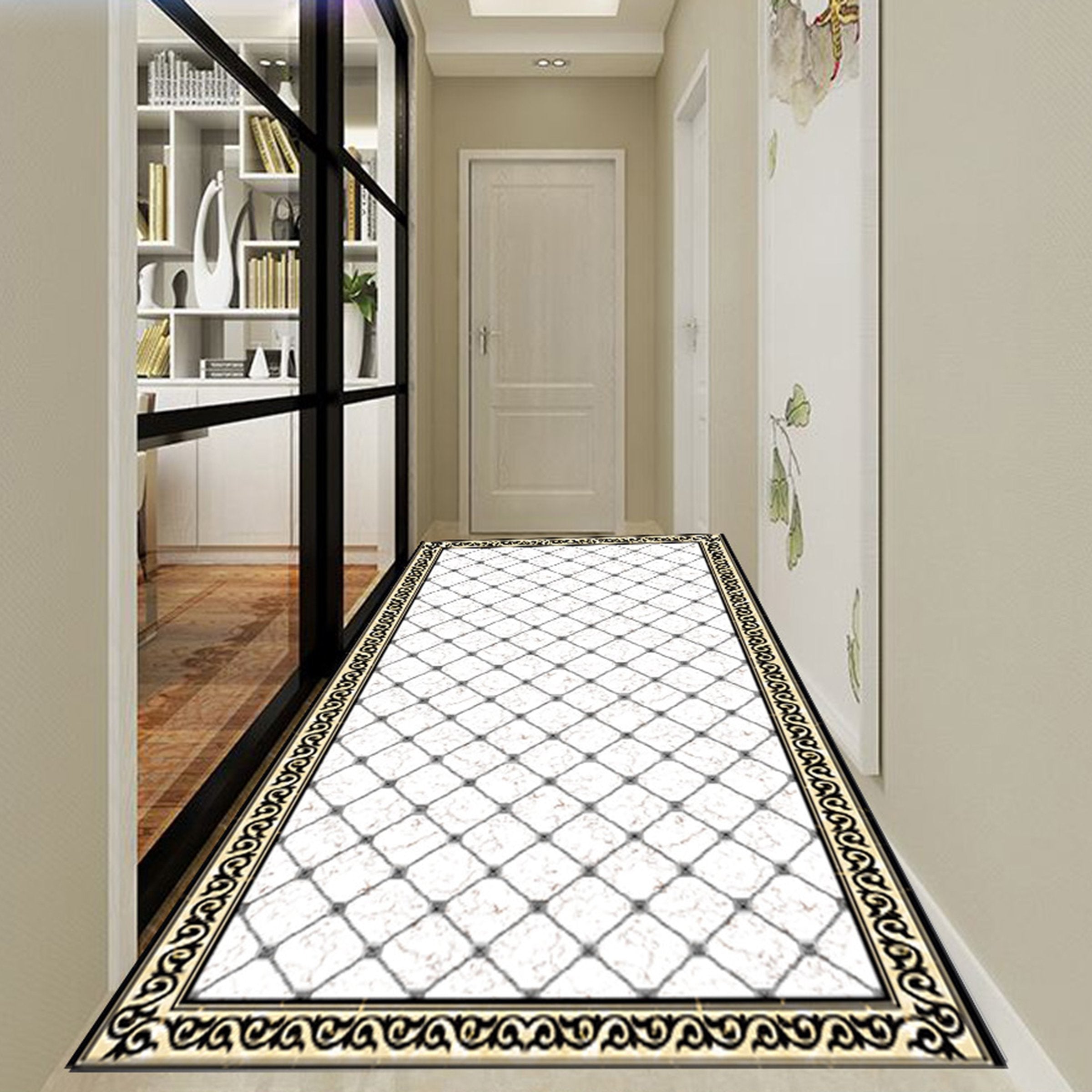 3D Black Marble Pattern WG364 Floor Mural Wallpaper AJ Wallpaper 2