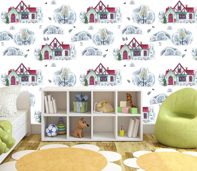 3D Colored House WC37 Wall Murals Wallpaper AJ Wallpaper 2