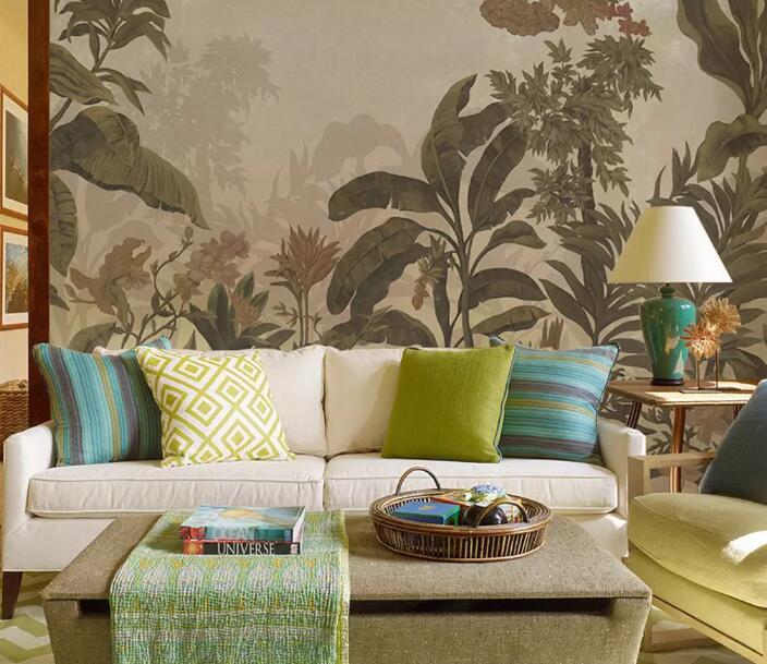 3D Green Leaf WG15 Wall Murals Wallpaper AJ Wallpaper 2