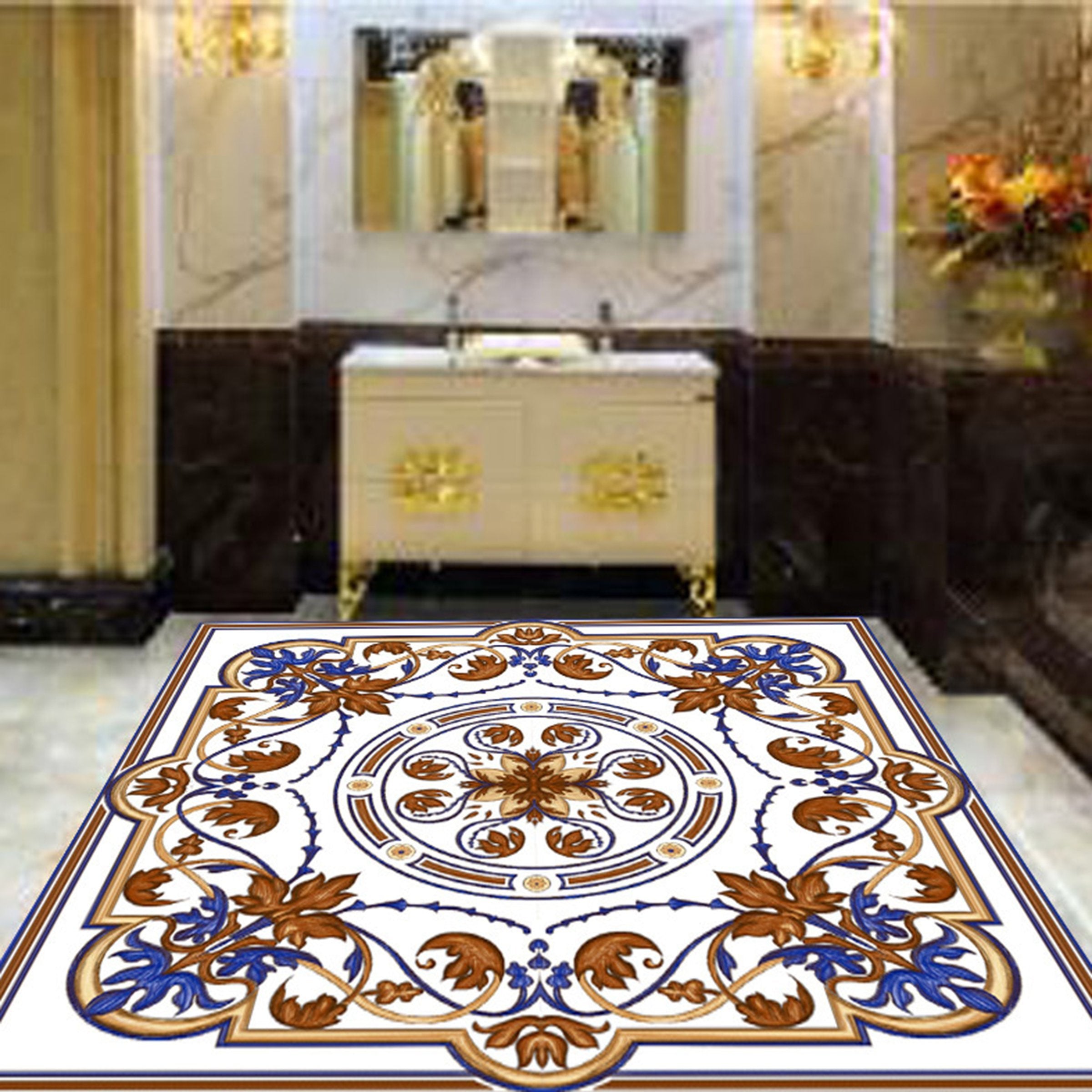 3D Marble Pattern WG338 Floor Mural Wallpaper AJ Wallpaper 2