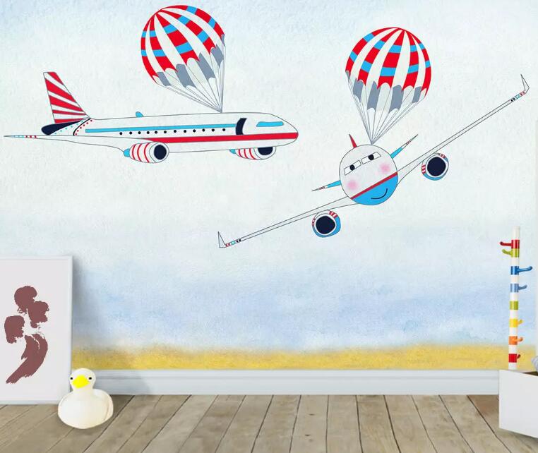 3D Cute Plane WG92 Wall Murals Wallpaper AJ Wallpaper 2