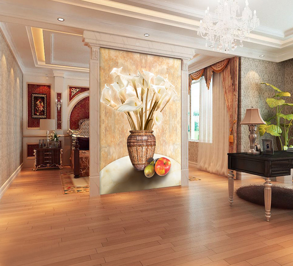 3D Vase Lily WG105 Wall Murals