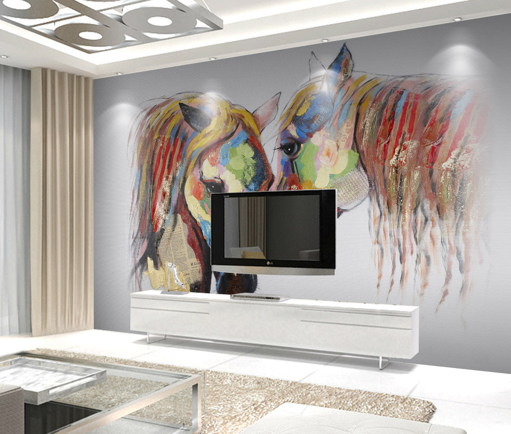 3D Color Horse WG148 Wall Murals