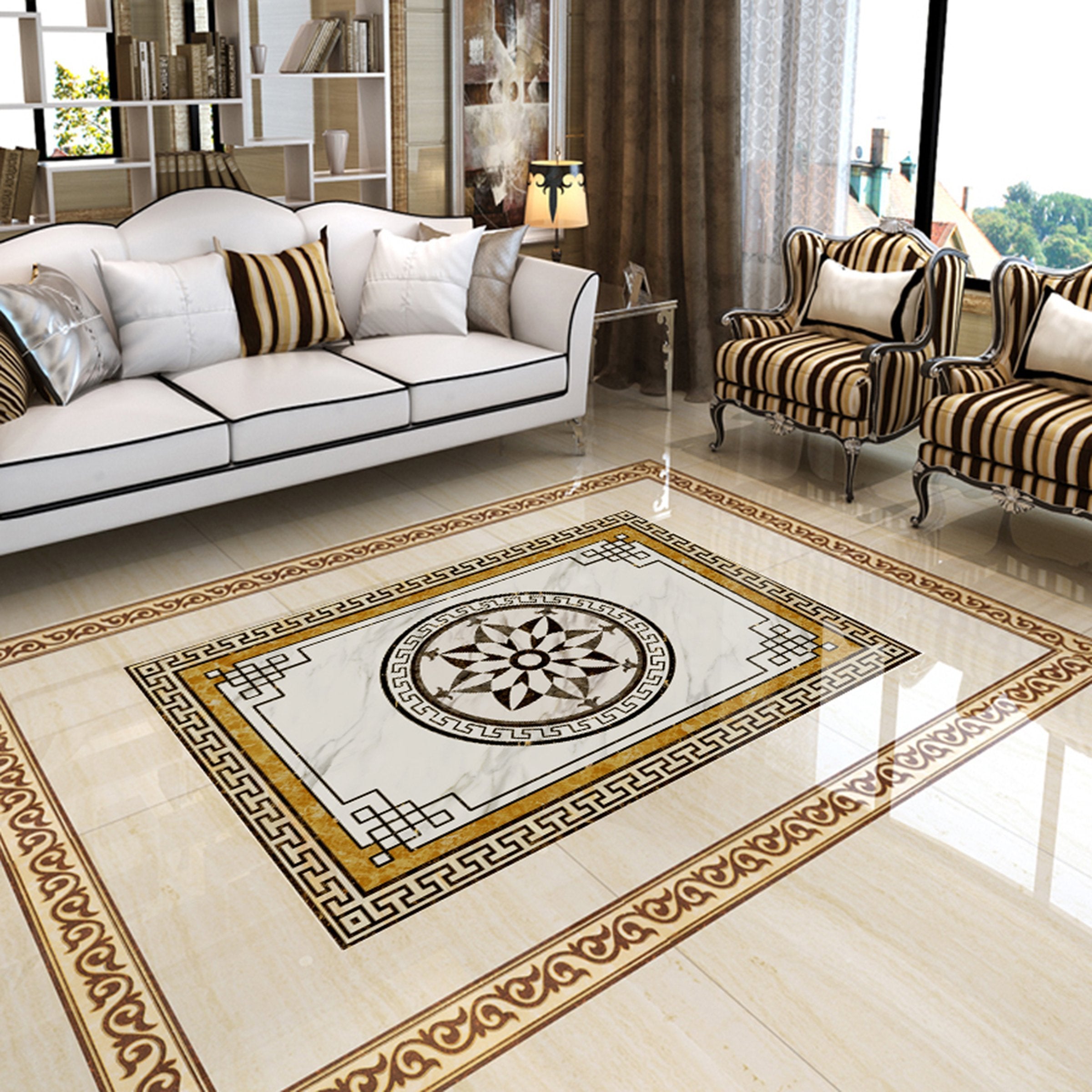 3D Color Pattern WG710 Floor Mural Wallpaper AJ Wallpaper 2