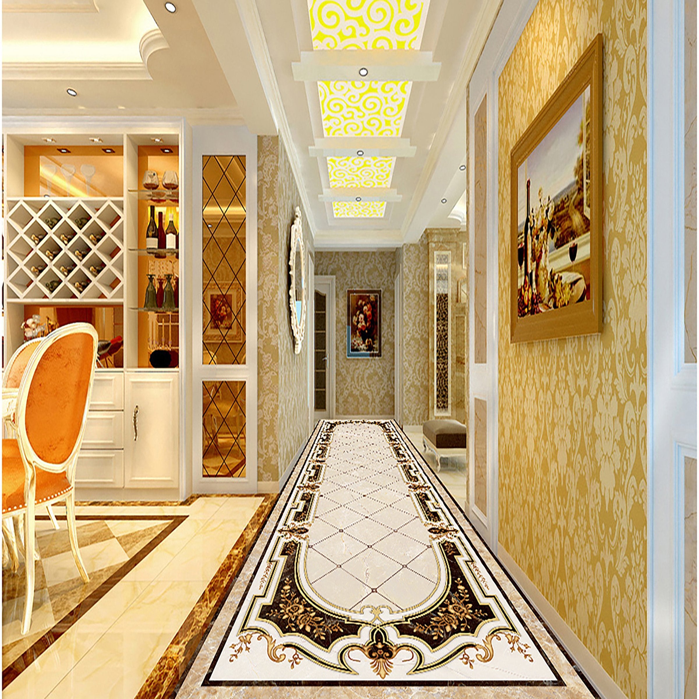 3D Black Lace WG194 Floor Mural Wallpaper AJ Wallpaper 2