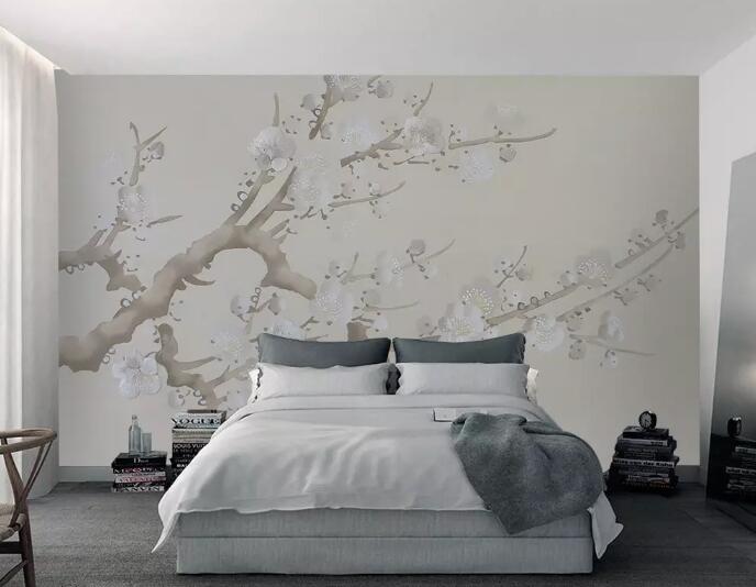 3D Flower Branches WG05 Wall Murals Wallpaper AJ Wallpaper 2