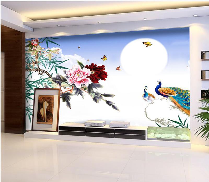 Peacock And Peony 63 Wallpaper AJ Wallpaper 1