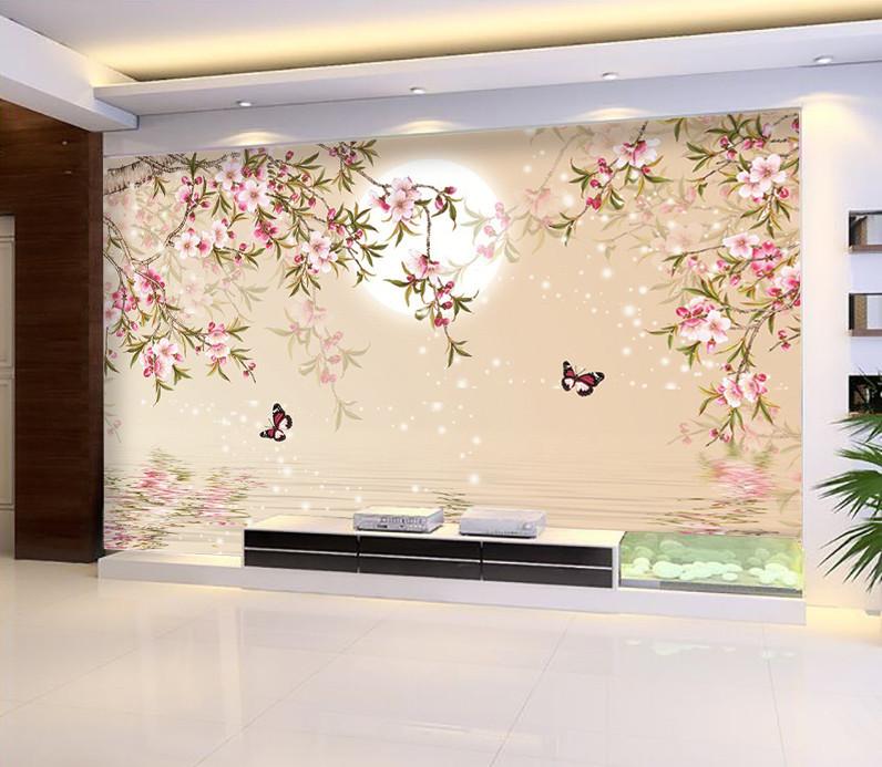 3D Bright Moon Flower 983 Wallpaper AJ Wallpaper