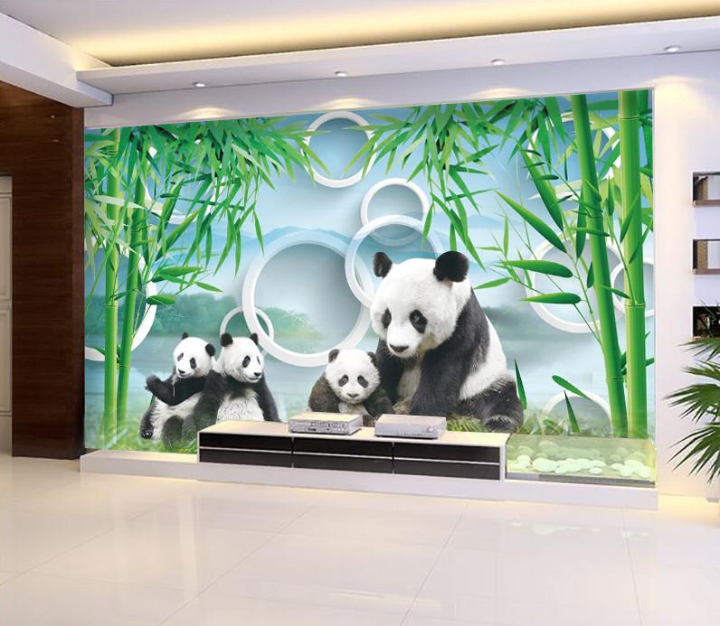 3D Bamboo Forest Panda 47 Wallpaper AJ Wallpaper