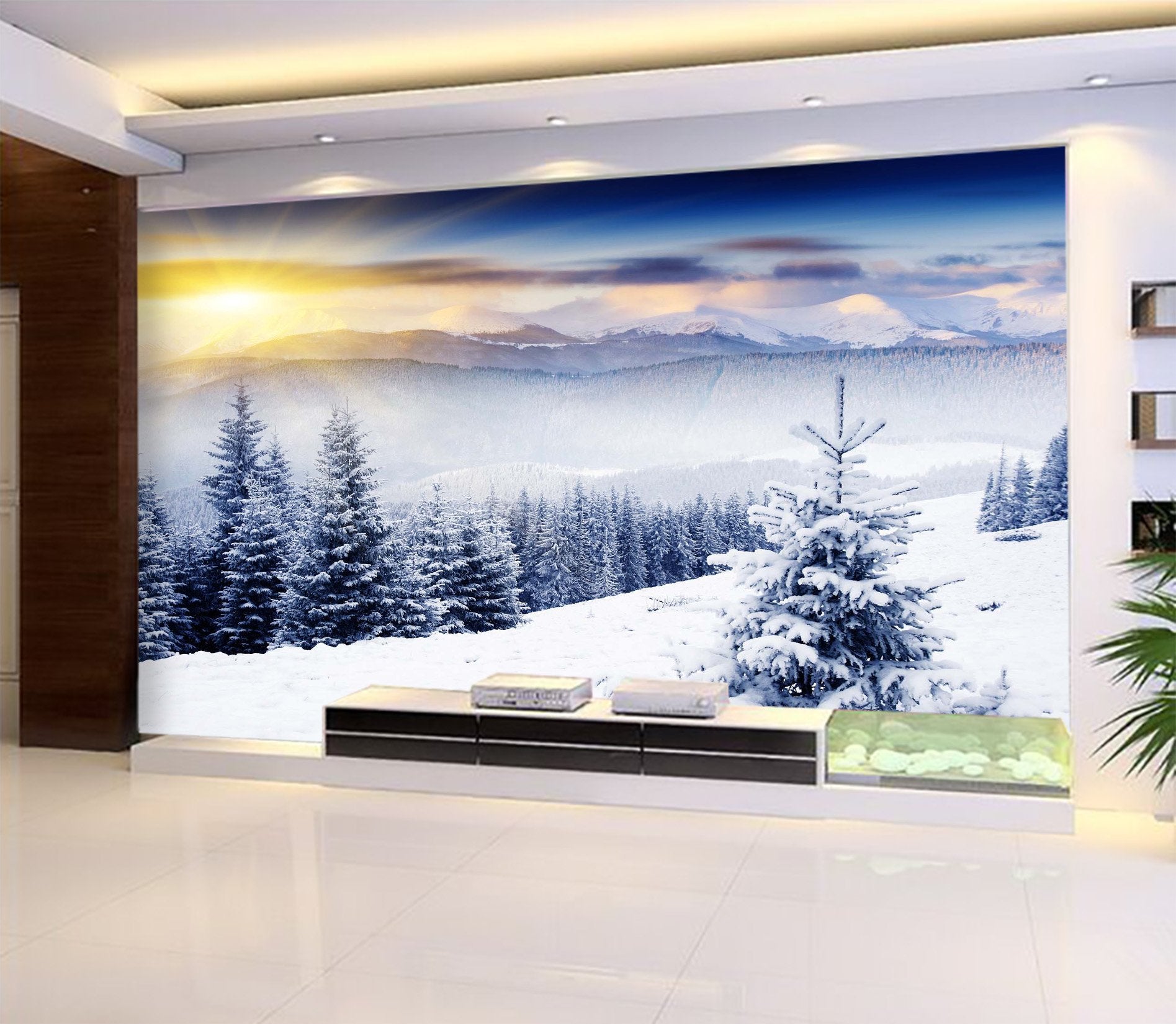 3D Snow Mountain Sunset 720 Wallpaper AJ Wallpaper