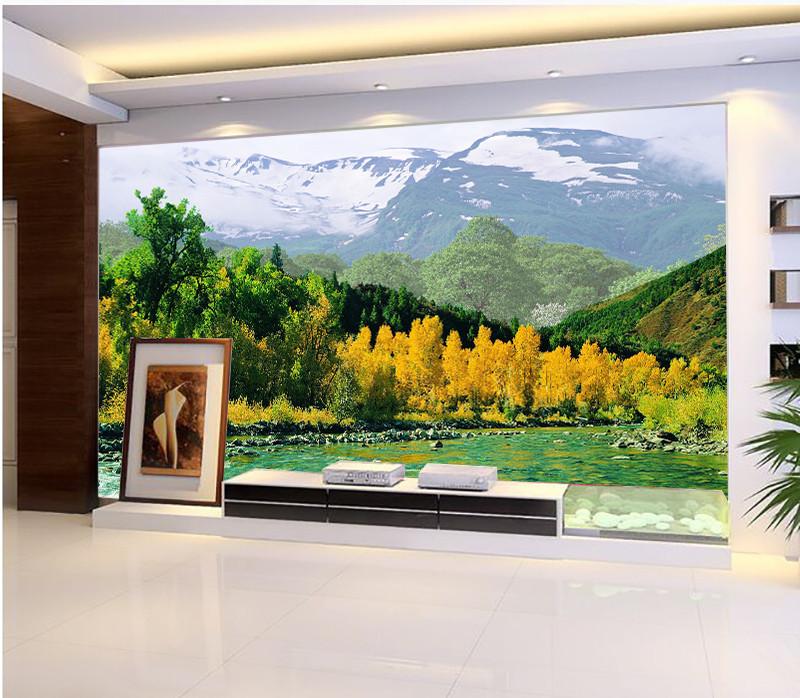 Mountains Wide River Wallpaper AJ Wallpaper