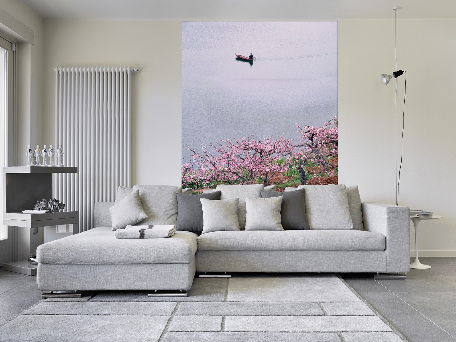 Lakeside Peach Trees Wallpaper AJ Wallpaper