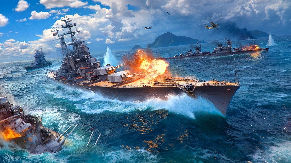 3D Sea Warships 259 Garage Door Mural Wallpaper AJ Wallpaper