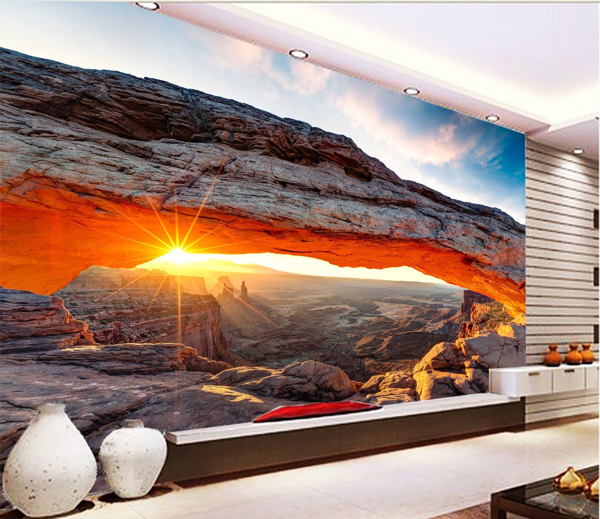 3D Sunrise Valley 1040 Wall Murals