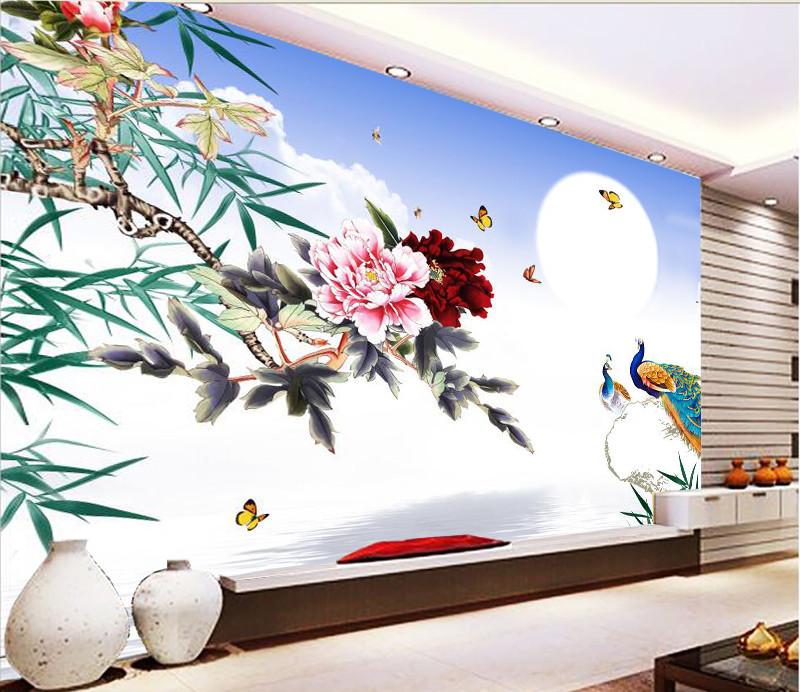 Peacock And Peony 63 Wallpaper AJ Wallpaper 1