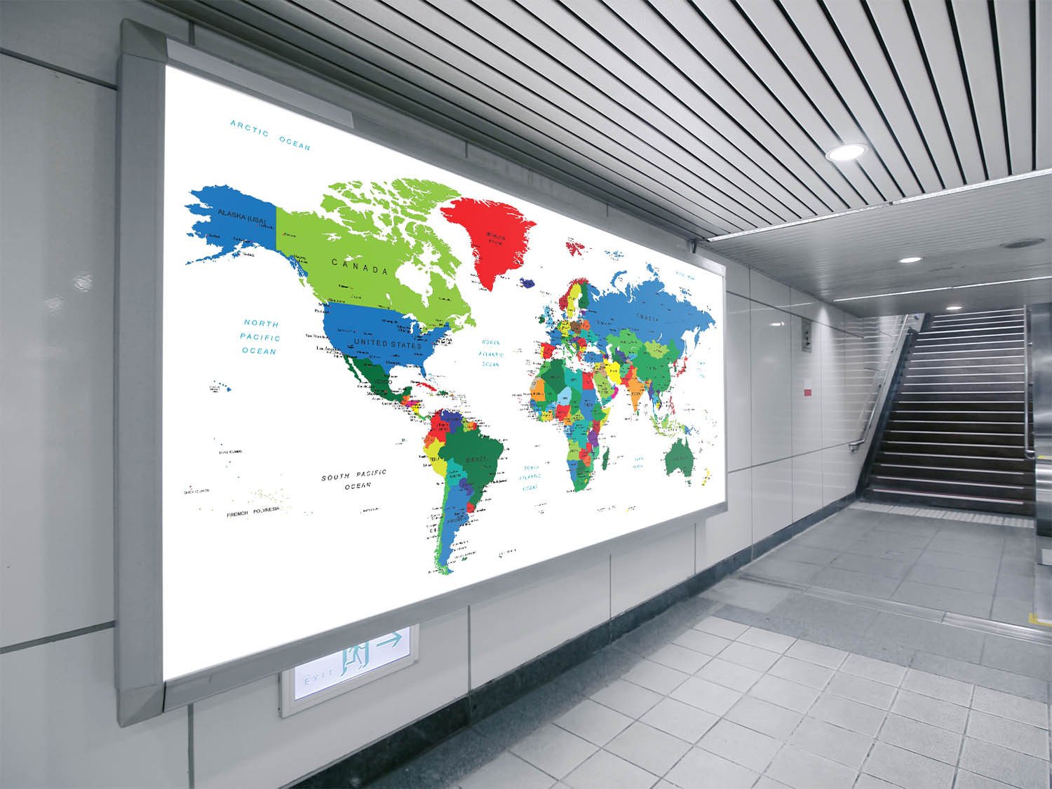 Colored World Map Wallpaper AJ Wallpaper