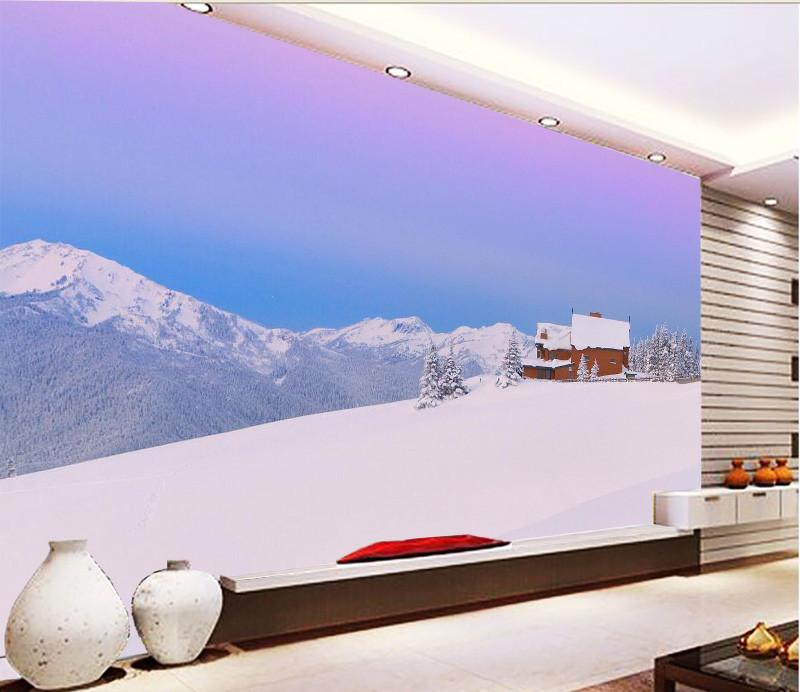 Snowy Hillside And Huts 34 Wallpaper AJ Wallpaper 1