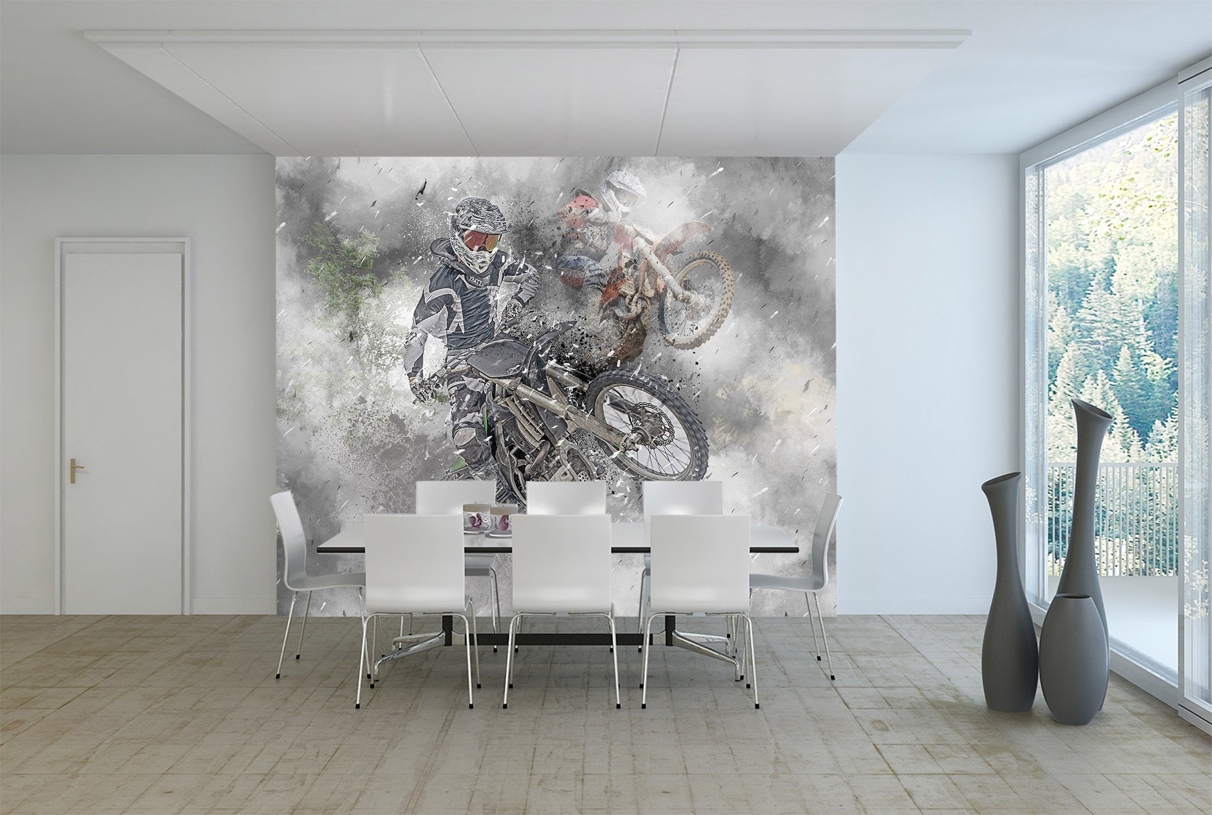 3D Dirt Bike 979 Vehicle Wall Murals Wallpaper AJ Wallpaper 2