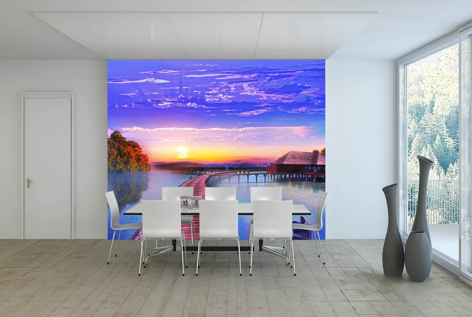 Sea Sightseeing Corridor Wallpaper AJ Wallpaper