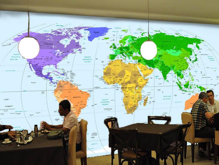 Detailed World Map 1 Wallpaper AJ Wallpaper