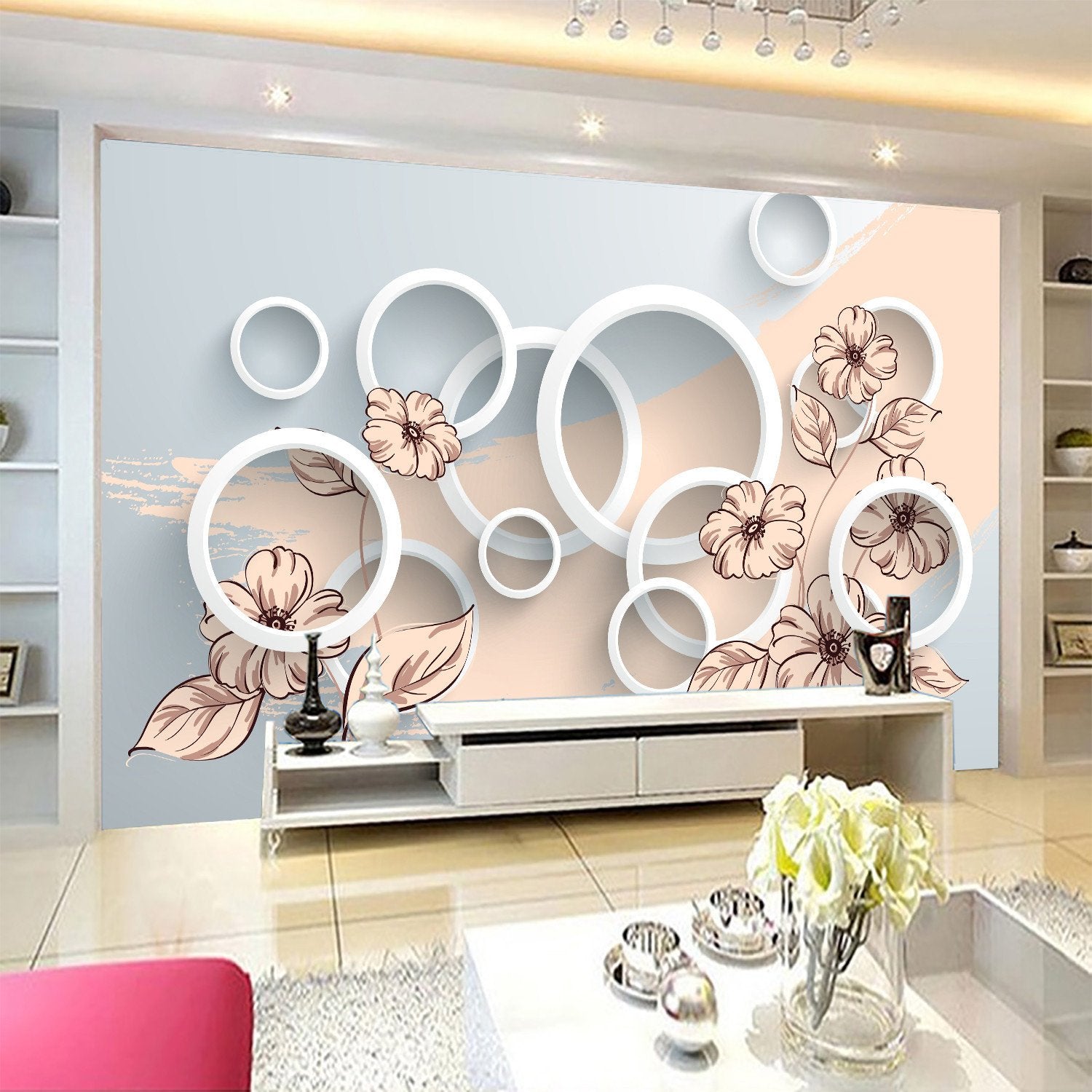 3D Growing Flower 433 Wallpaper AJ Wallpaper 2