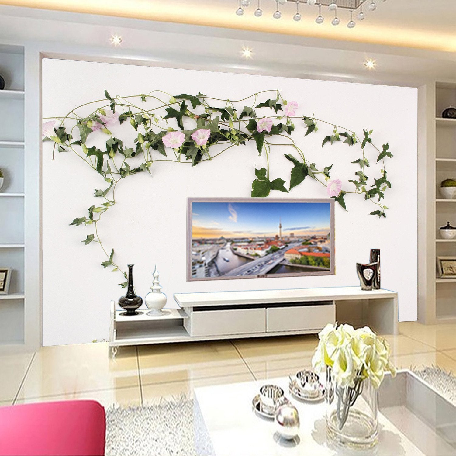 3D Green Leaves 239 Wallpaper AJ Wallpapers