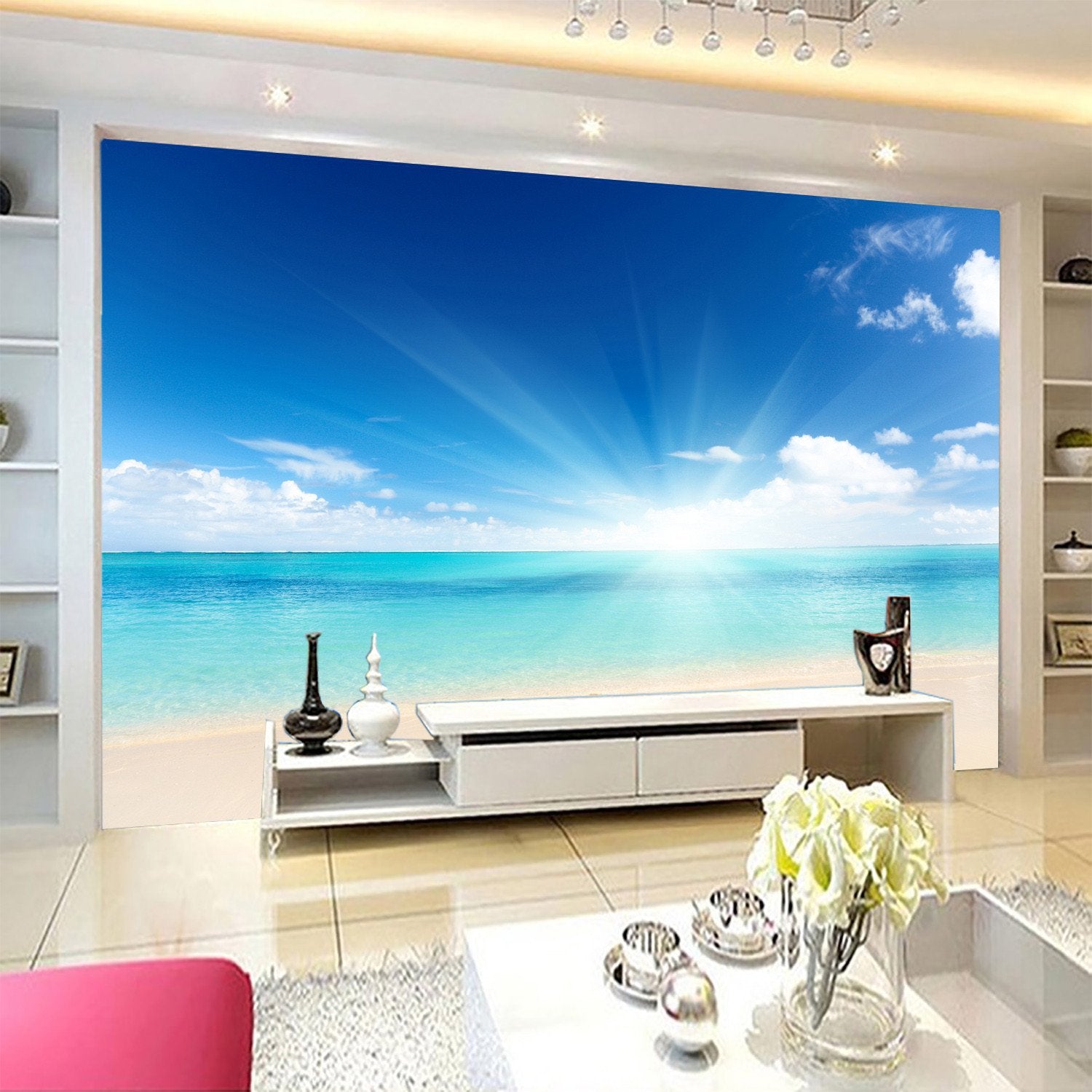 3D Ocean Sand Beach 782 Wallpaper AJ Wallpaper