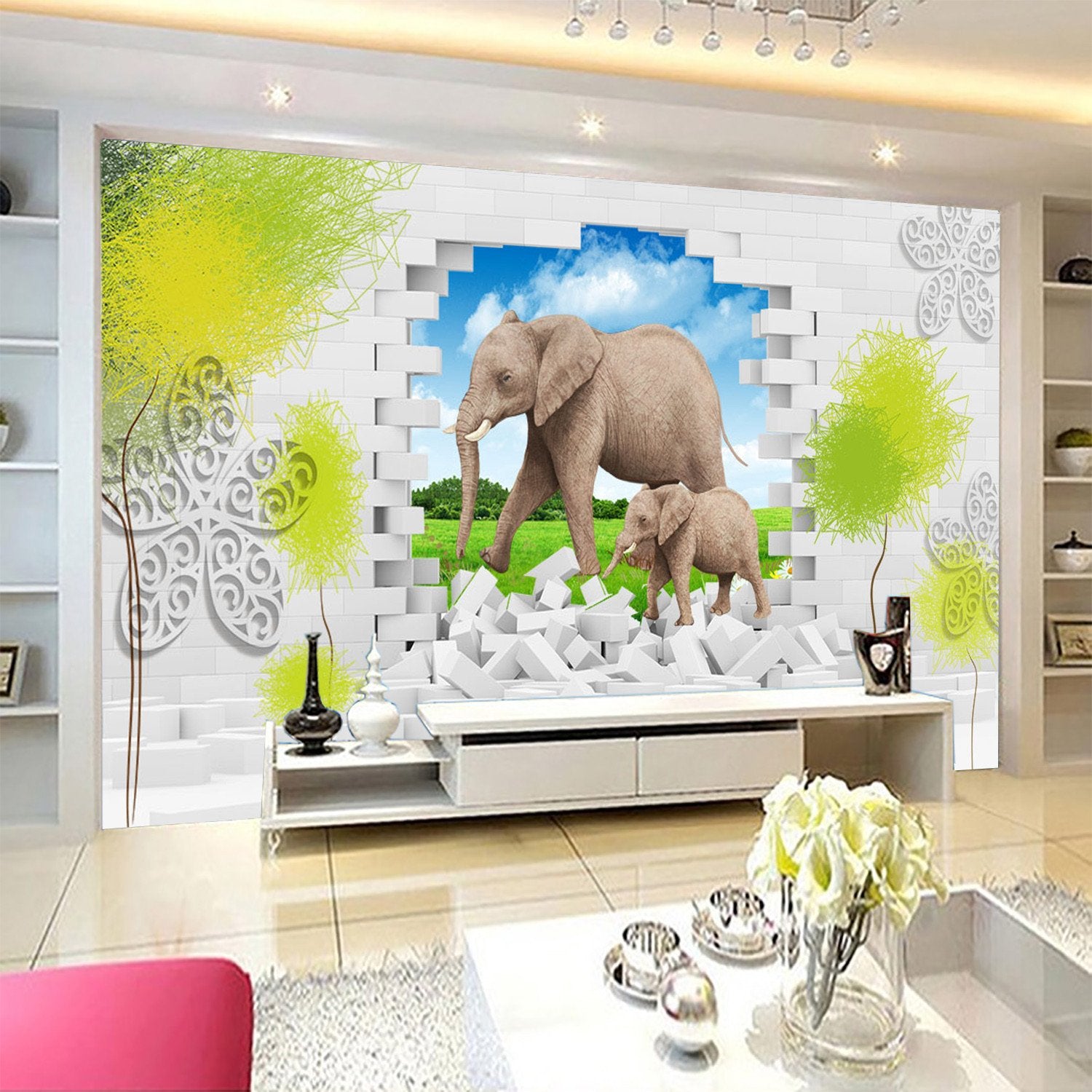 3D Elephants 03 Wallpaper AJ Wallpaper