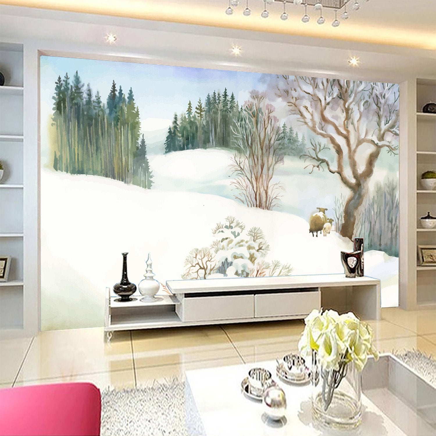 Snow Pines On Hill 64 Wallpaper AJ Wallpaper