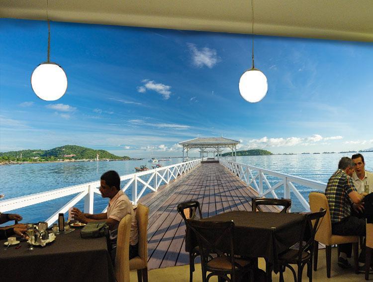 3D Wooden Boardwalk 202 Wallpaper AJ Wallpaper