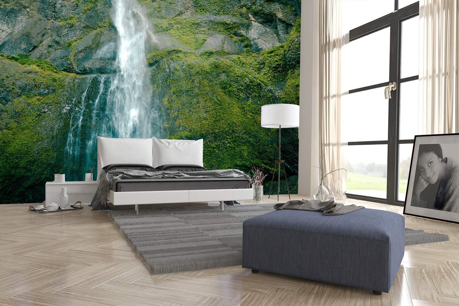 Cliff Side Waterfall Wallpaper AJ Wallpaper