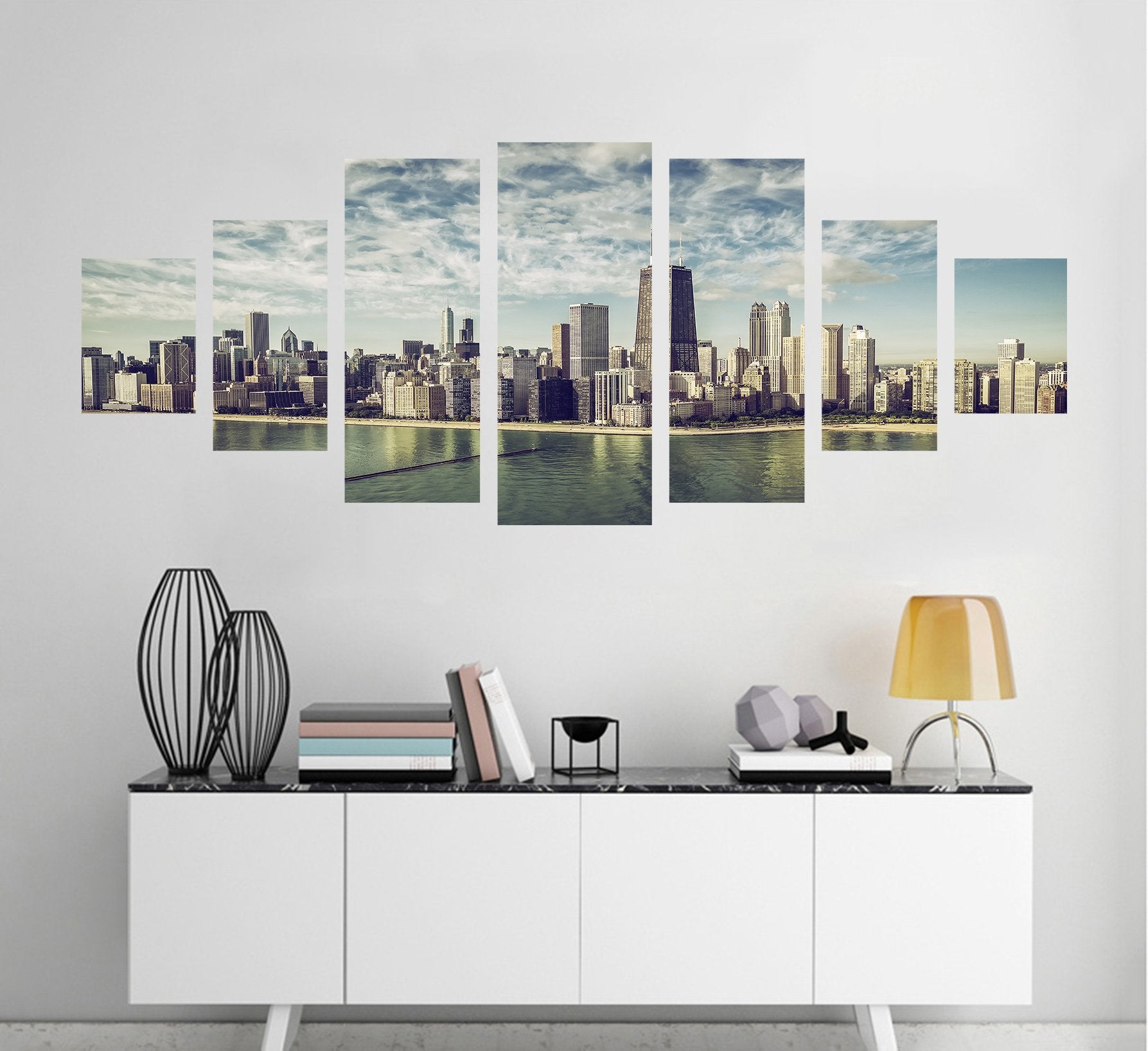 3D City Situation 070 Unframed Print Wallpaper Wallpaper AJ Wallpaper