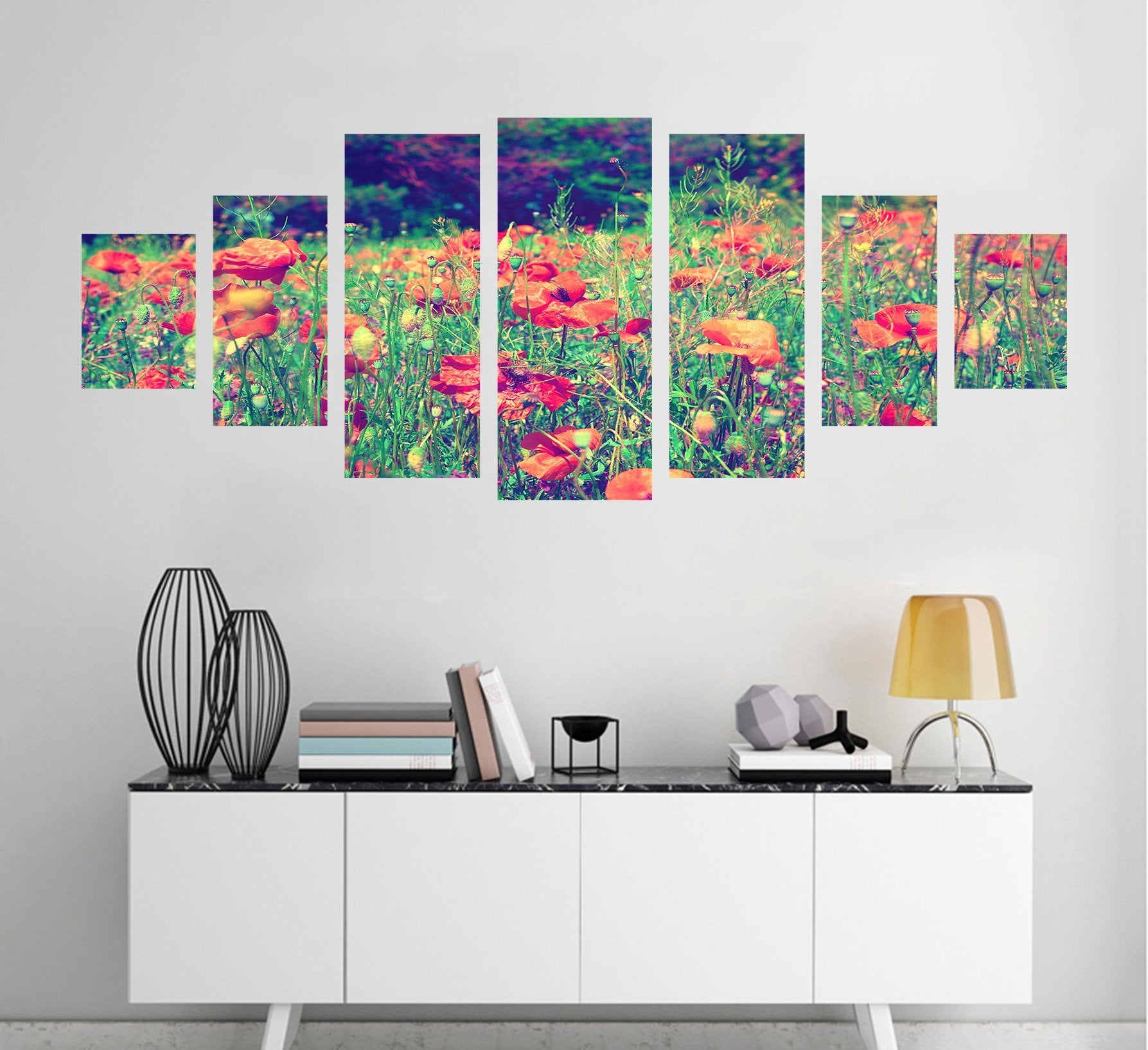 3D Flower Land 043 Unframed Print Wallpaper Wallpaper AJ Wallpaper