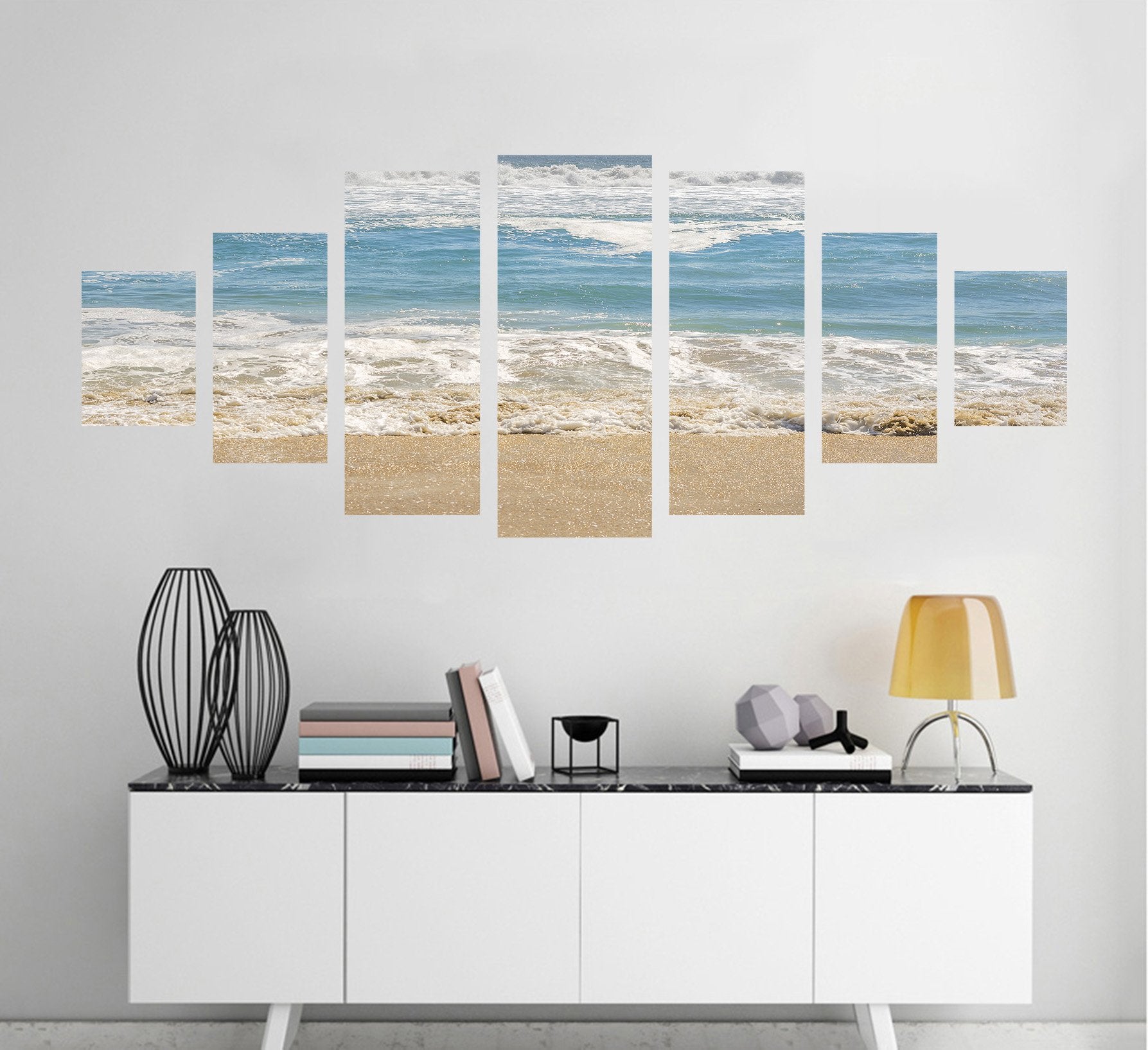 3D Wave Landscape 178 Unframed Print Wallpaper Wallpaper AJ Wallpaper