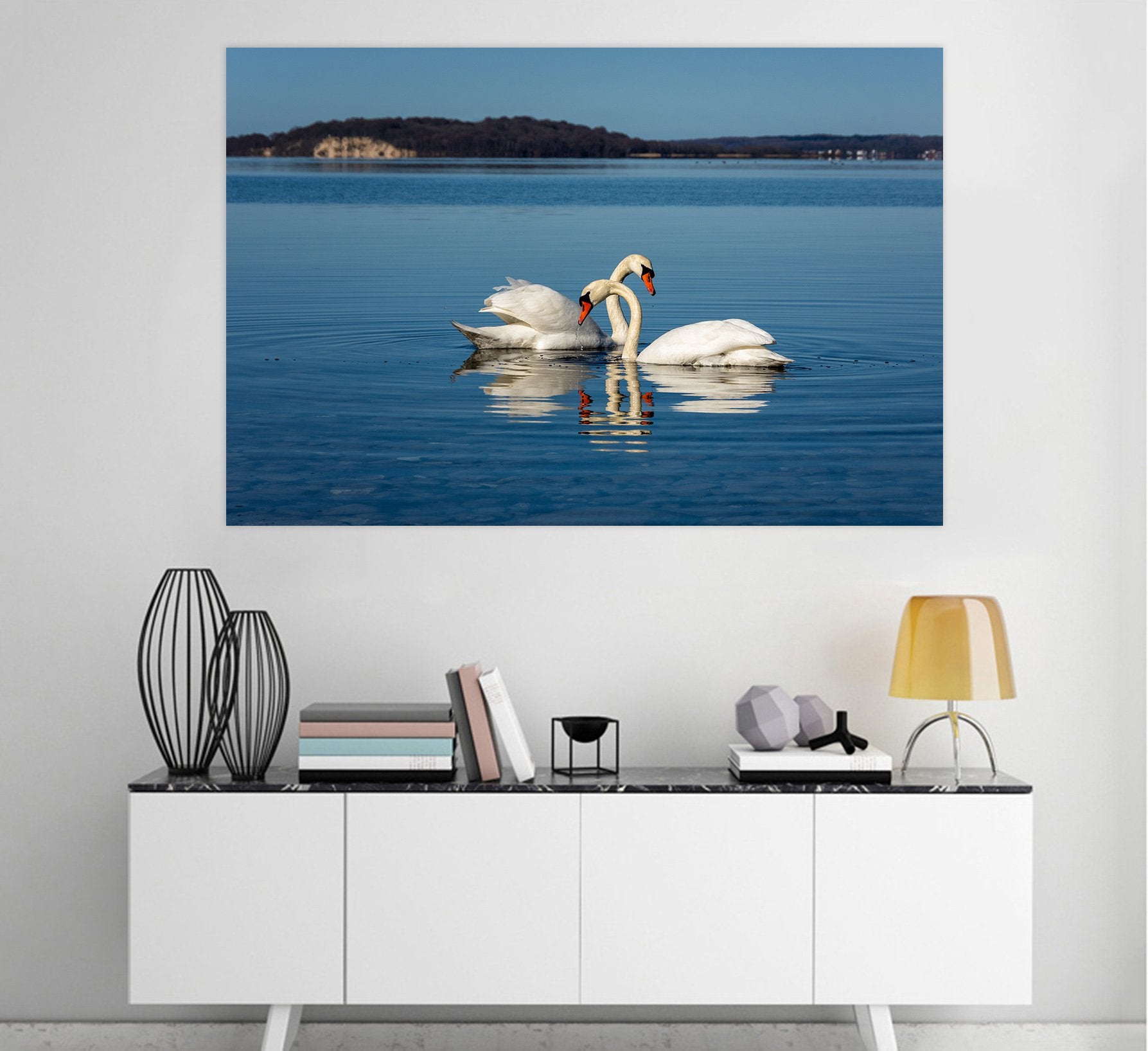 3D Swan Lake 121 Animal Wall Stickers Wallpaper AJ Wallpaper 2
