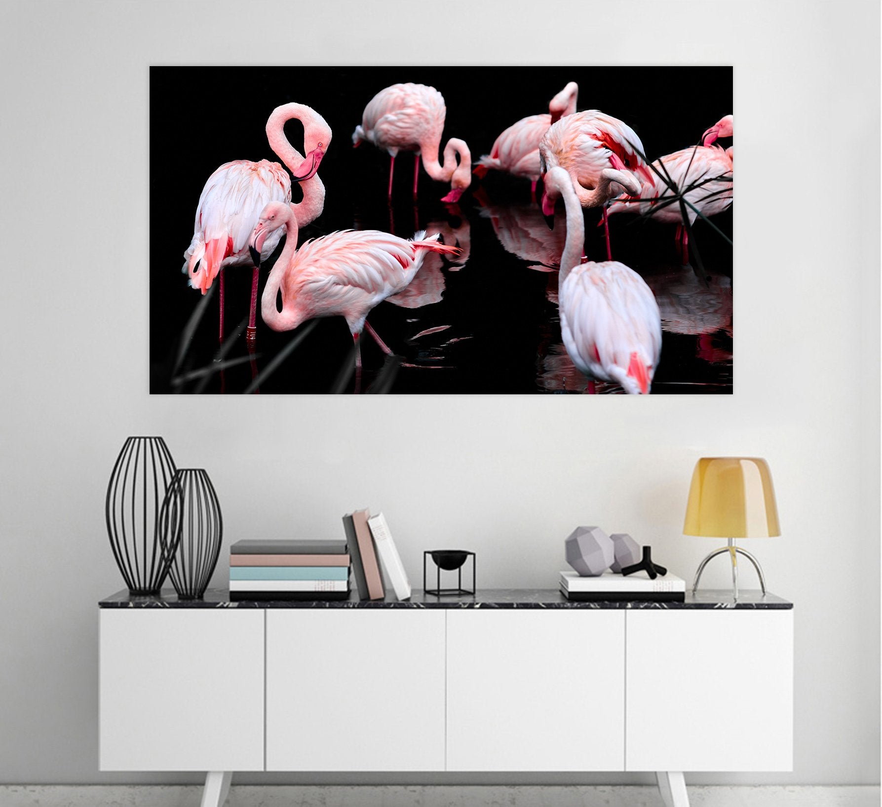 3D Pink-Flamingo 105 Animal Wall Stickers Wallpaper AJ Wallpaper 2
