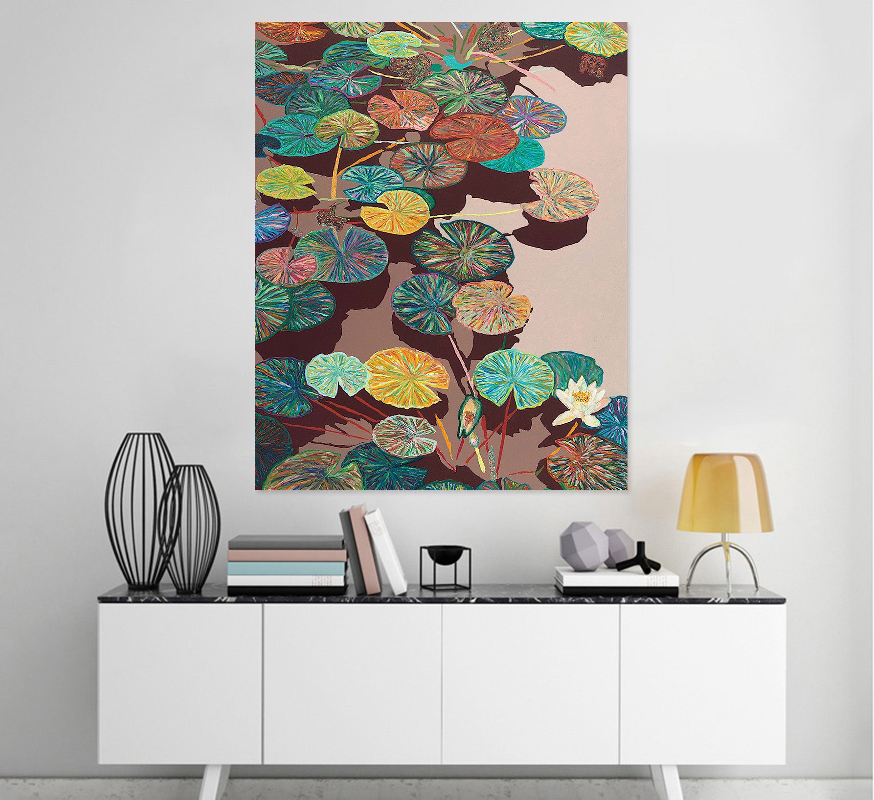 3D Lotus Pond 299 Allan P. Friedlander Wall Sticker