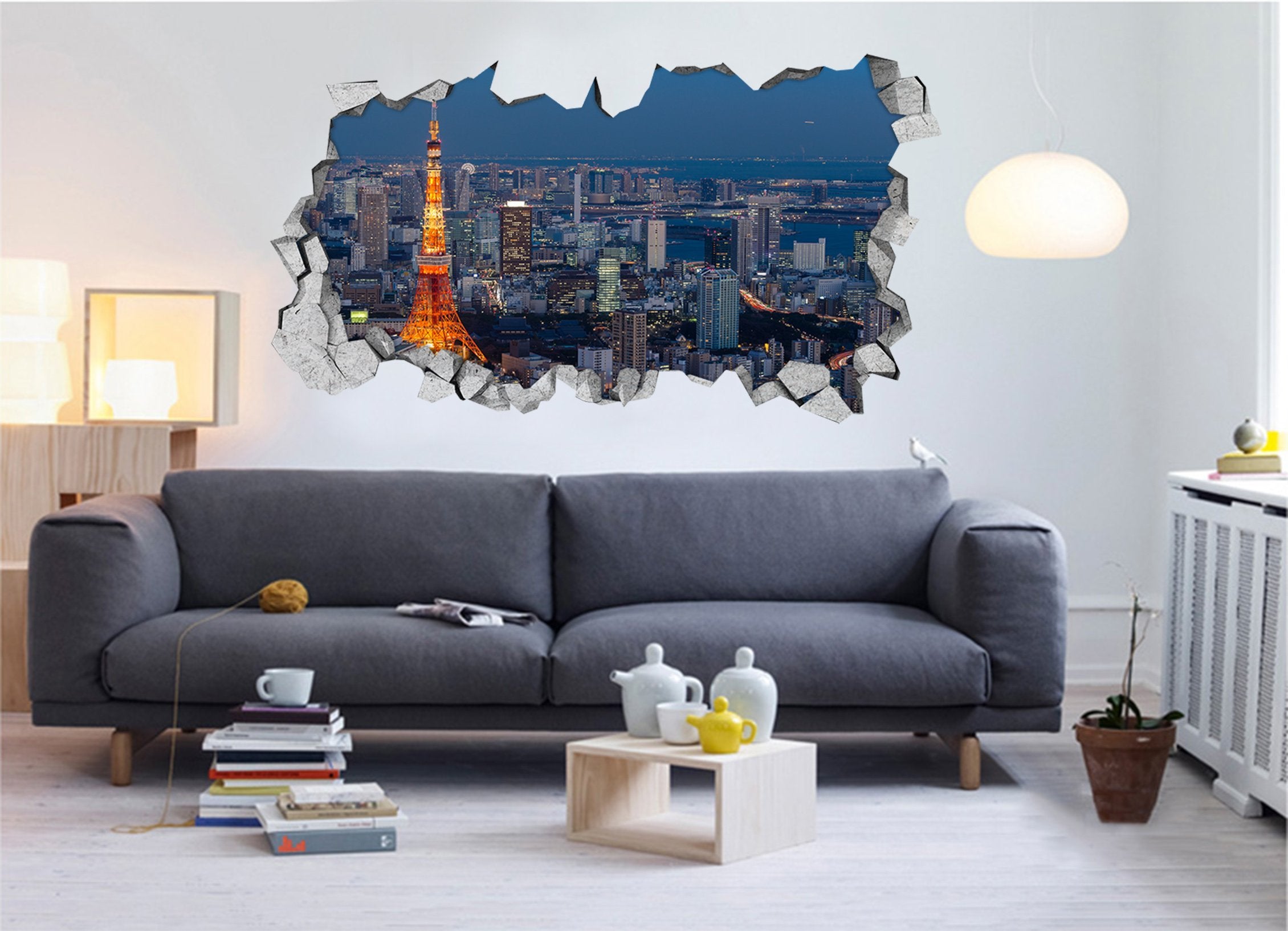 3D Paris Scenery 177 Broken Wall Murals Wallpaper AJ Wallpaper