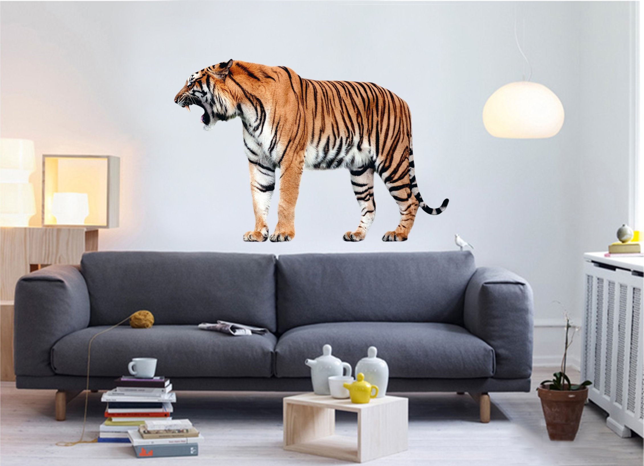 3D Lion Yawning 135 Animals Wall Stickers Wallpaper AJ Wallpaper