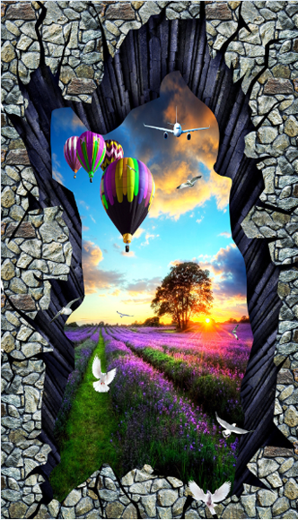 3D Flowers Field Floor Mural Wallpaper AJ Wallpaper 2