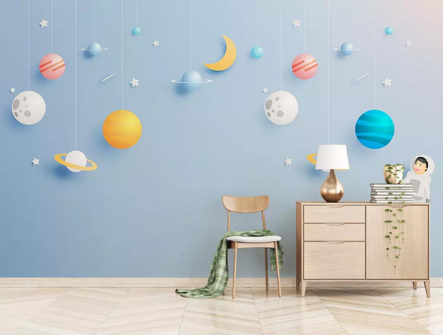 3D Moon Planet WC467 Wall Murals