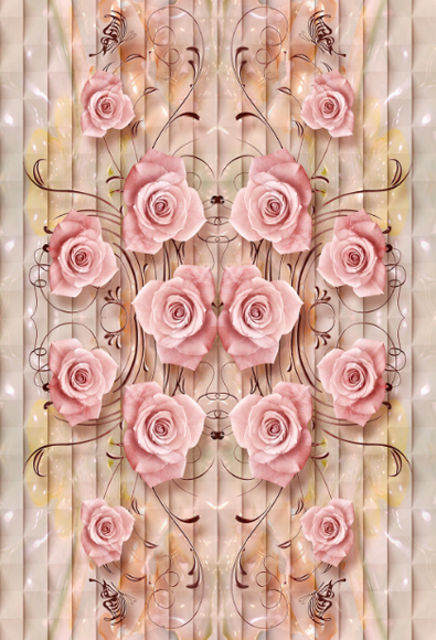 3D Elegant Blossoms Floor Mural Wallpaper AJ Wallpaper 2