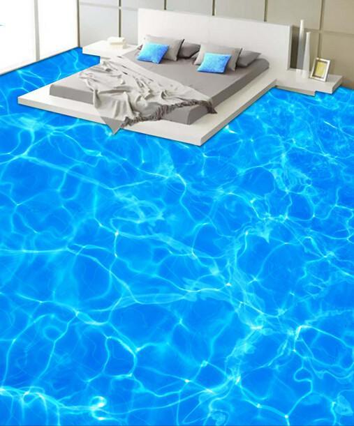3D Blue Water Floor Mural 095 Wallpaper AJ Wallpaper 2