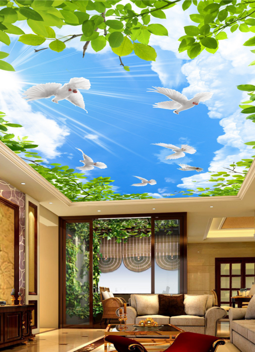 Forest White Birds Wallpaper AJ Wallpaper 2