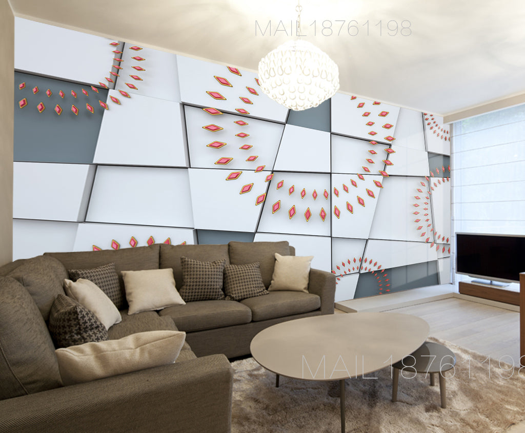 3D Ruby Pattern WG422 Wall Murals