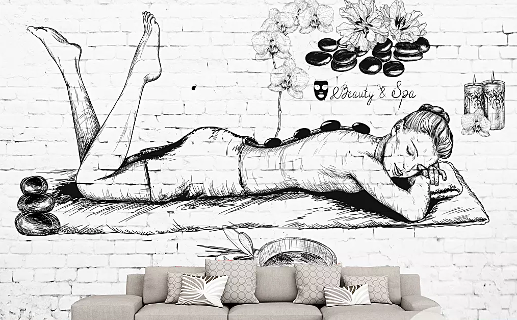 3D Graffiti Woman Lunch Break 131 Wallpaper AJ Wallpaper 2