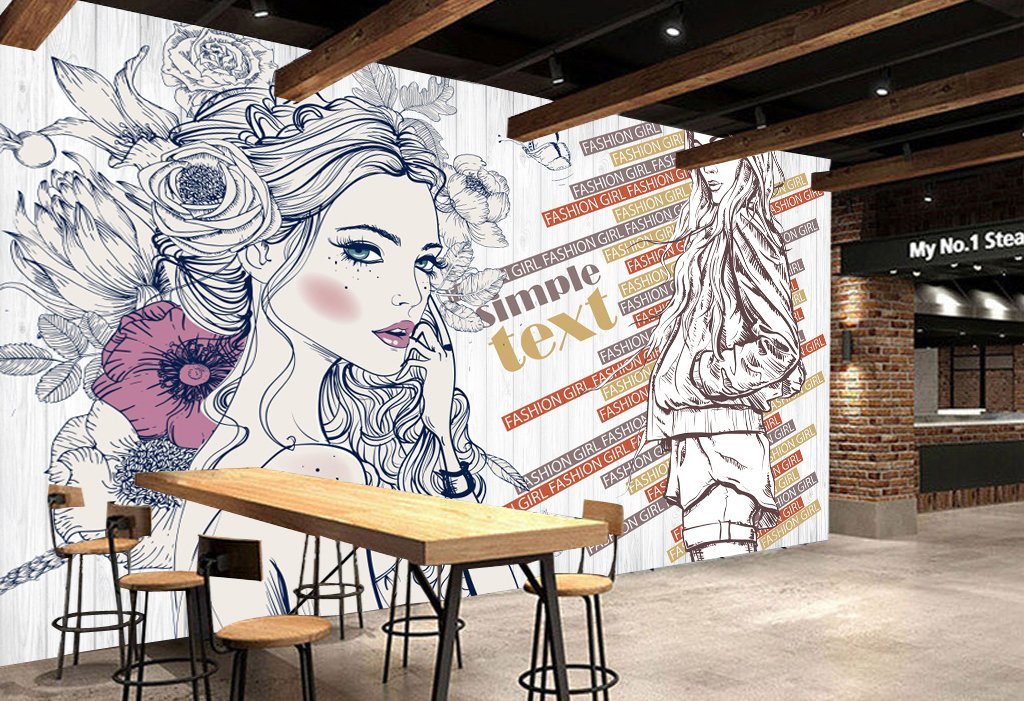 3D Beautiful Girl 141 Wall Murals Wallpaper AJ Wallpaper 2