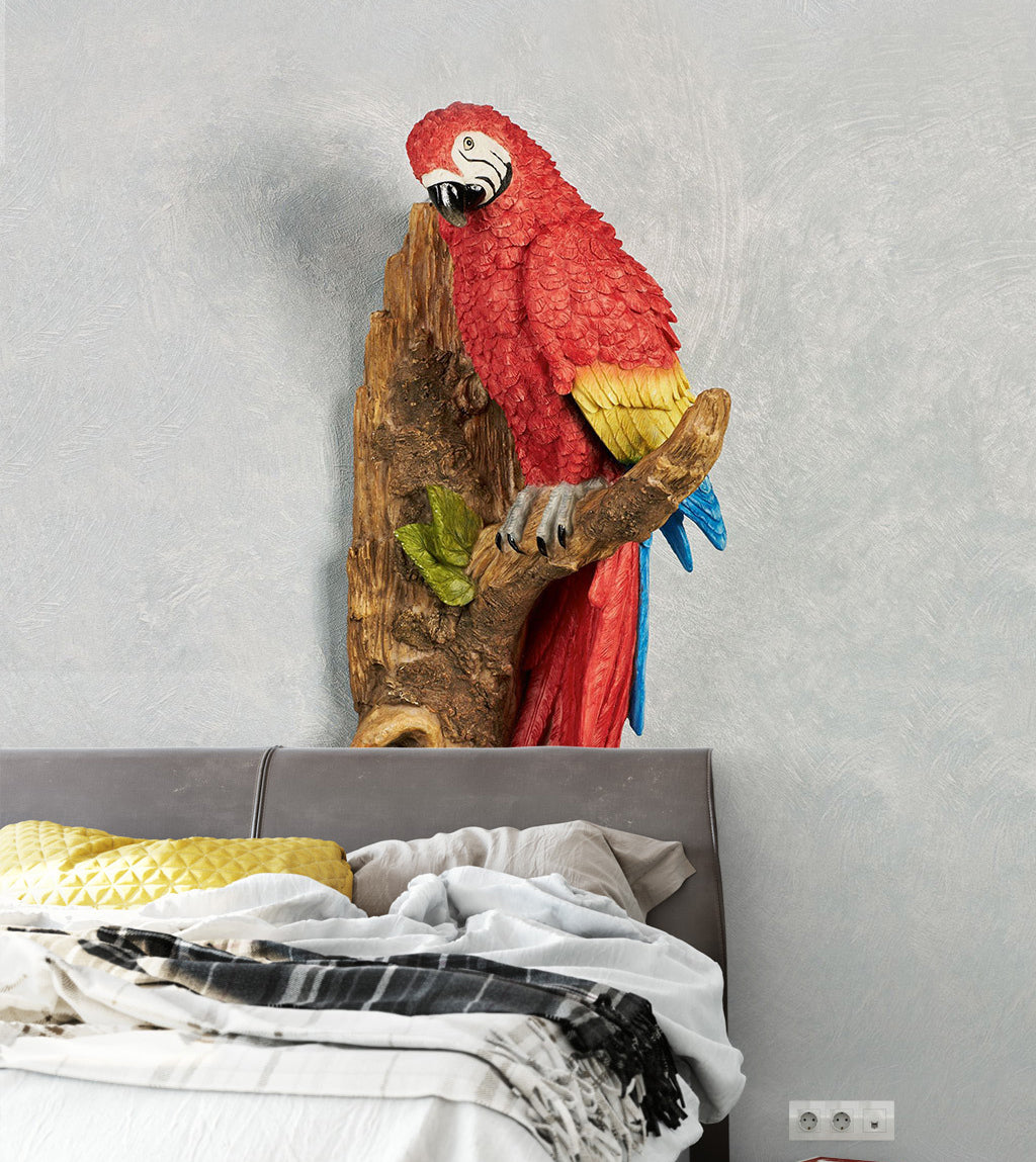 3D Red Parrot WG054 Wall Murals