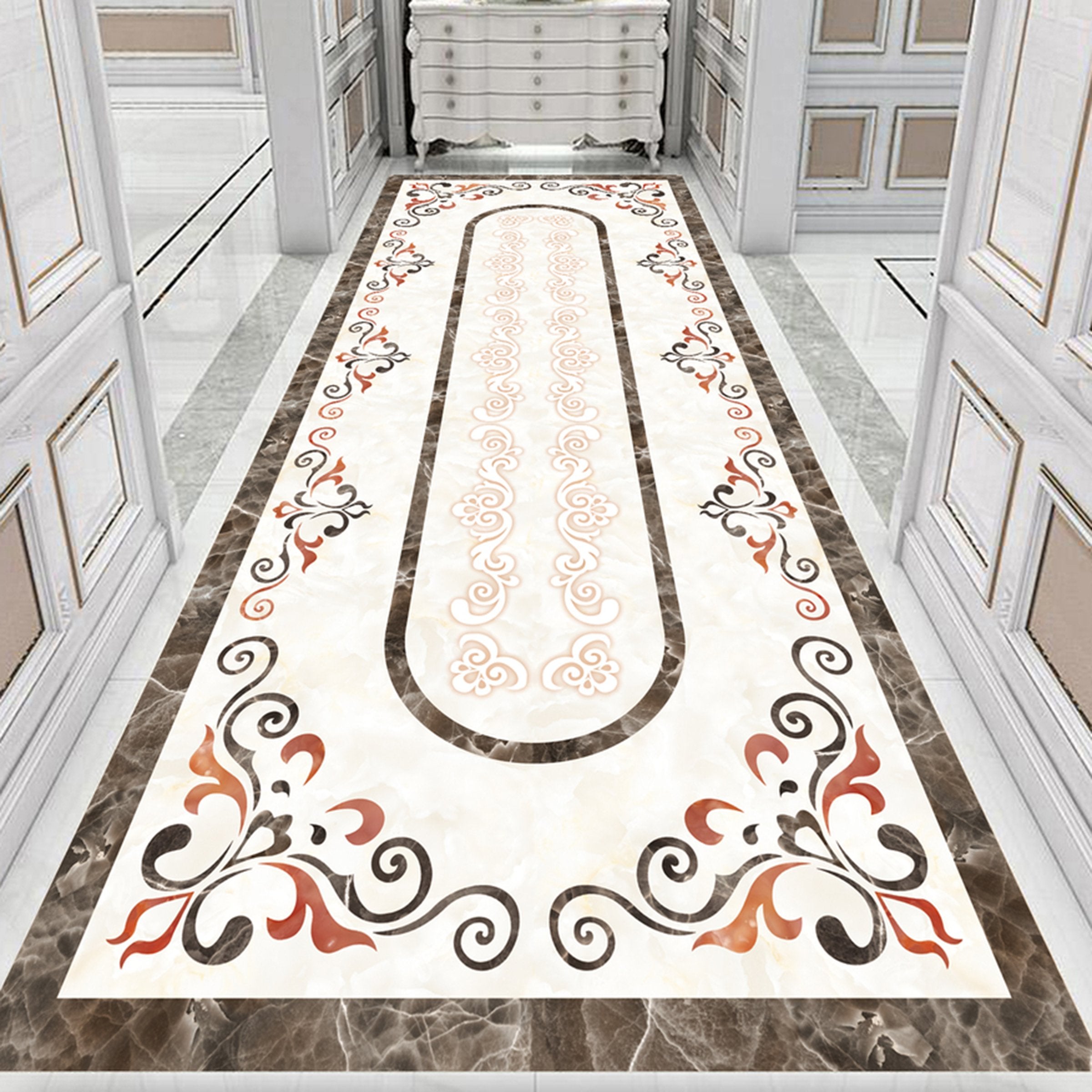 3D Rectangular Black Stripes WG718 Floor Mural Wallpaper AJ Wallpaper 2